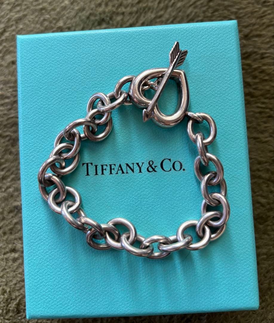 ティファニー　美品　ハートと矢のシルバー925ブレスレット 約19cm