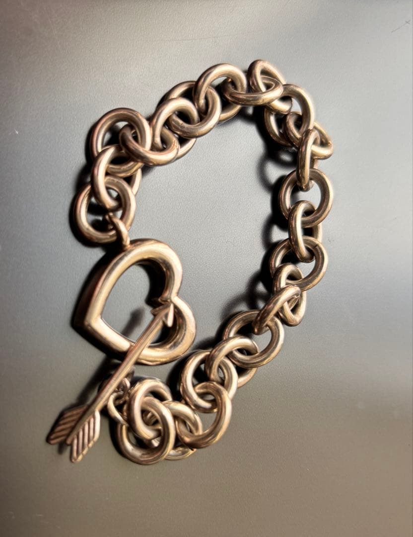 ティファニー　美品　ハートと矢のシルバー925ブレスレット 約19cm