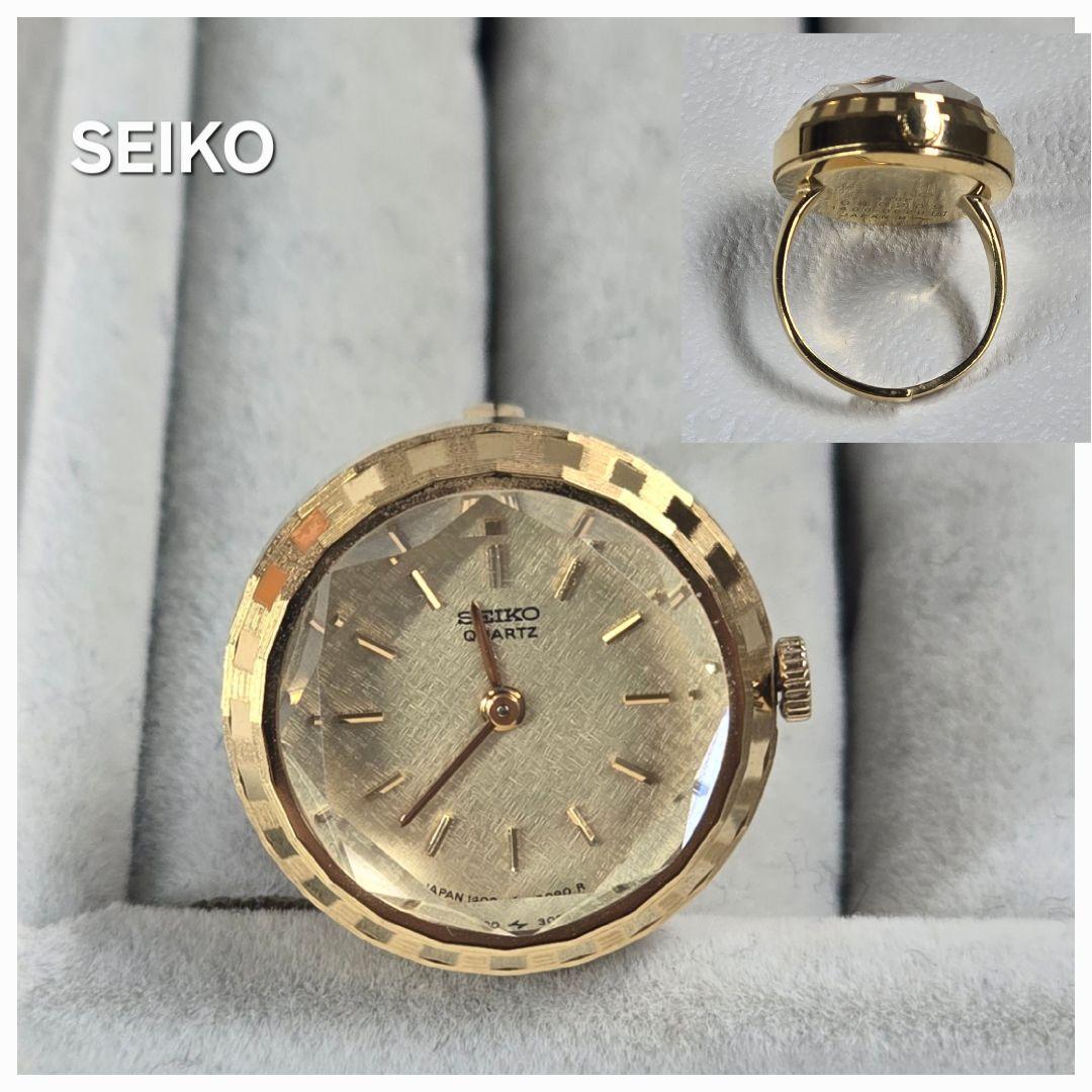 SEIKO RING WATCH セイコーカットガラスクォーツリングウォッチ