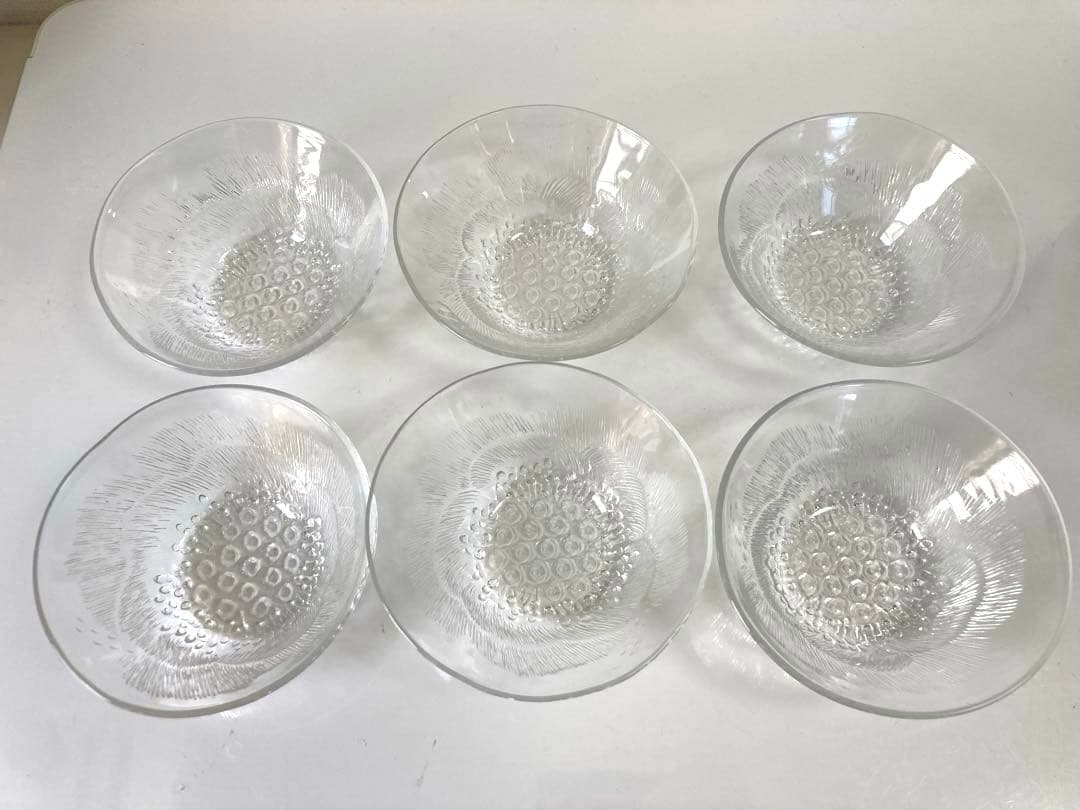 Nuutajarvi ヌータヤルヴィ Pioni ガラス ボウル 12cm 6個