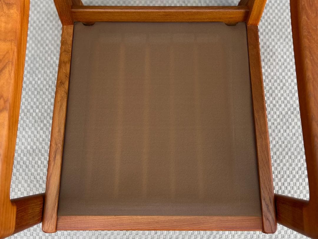 北欧ヴィンテージ☆1970s／デンマーク／1Ｐソファ／チーク材無垢／本革シート