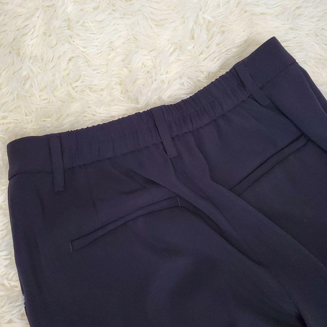 【美品】PLST セットアップ ノーカラー パンツ ネイビー Mサイズ