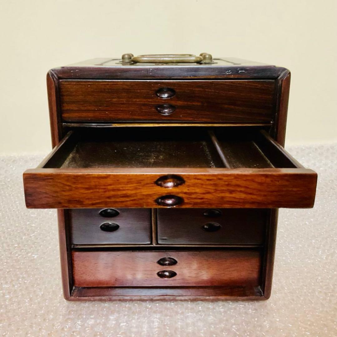 ⭐️ヴィンテージ⭐️【美品】唐木 中国古美術 書道篆刻 インテリア 印箪笥