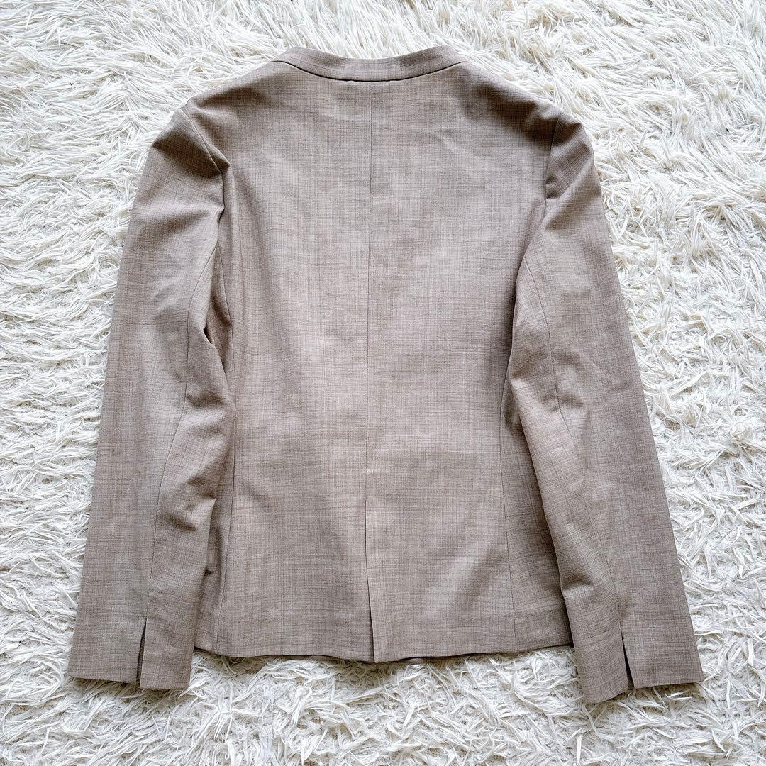 美品　スーツカンパニーシー　洗える　スーツ　ノーカラー　セットアップ　ベージュ