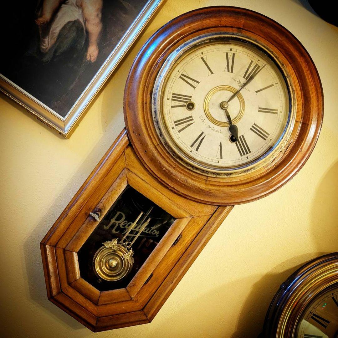 アンティーク掛時計　古時計　振り子時計