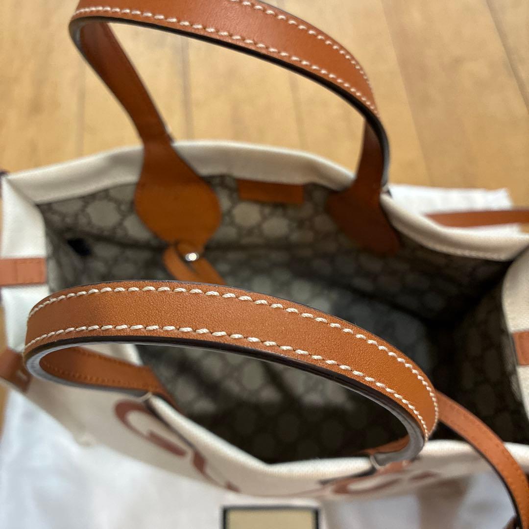 GUCCI キャンバストートバッグ ポーチ付き