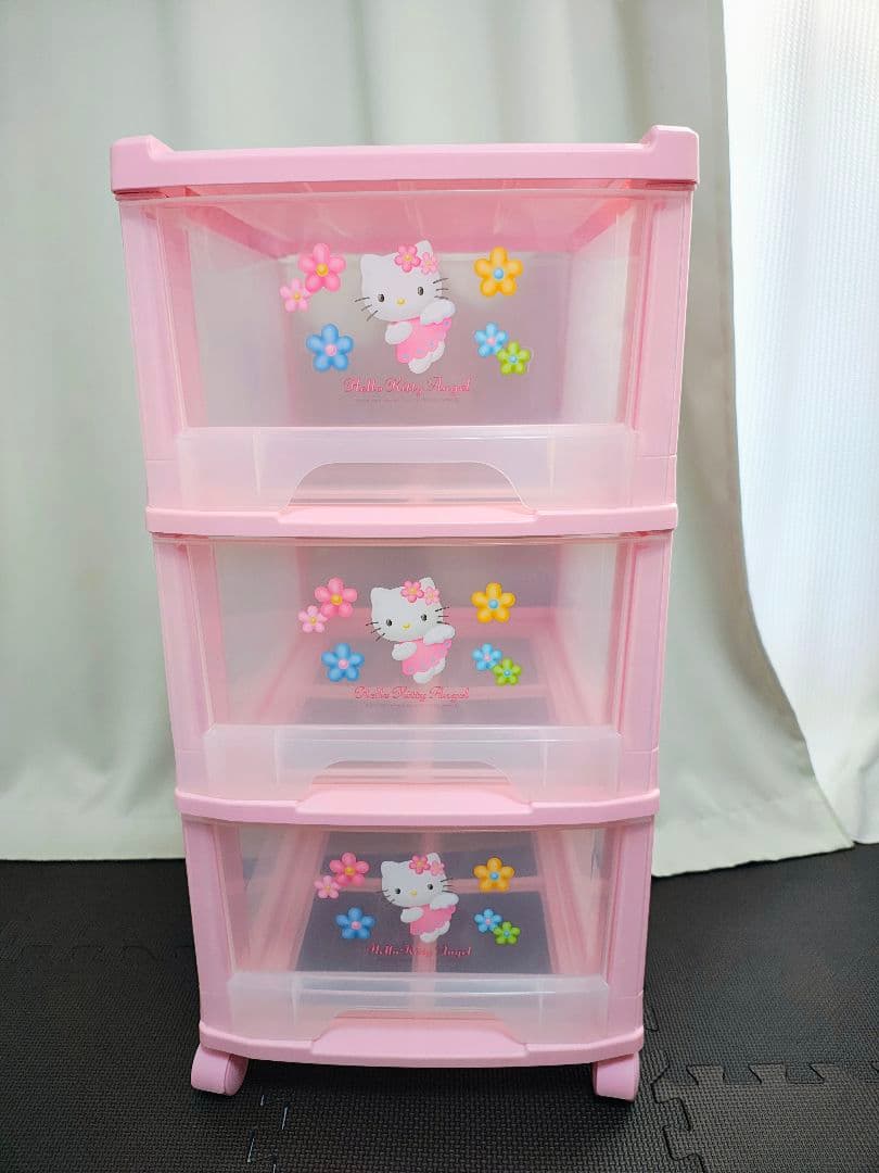【希少品】ハローキティ　衣装ケース　収納ケース　ピンク