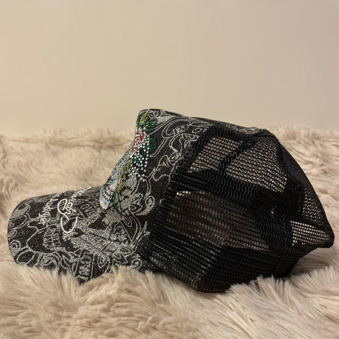 新品未使用　エドハーディ　Ed Hardy　ラメ　メッシュ　キャップ