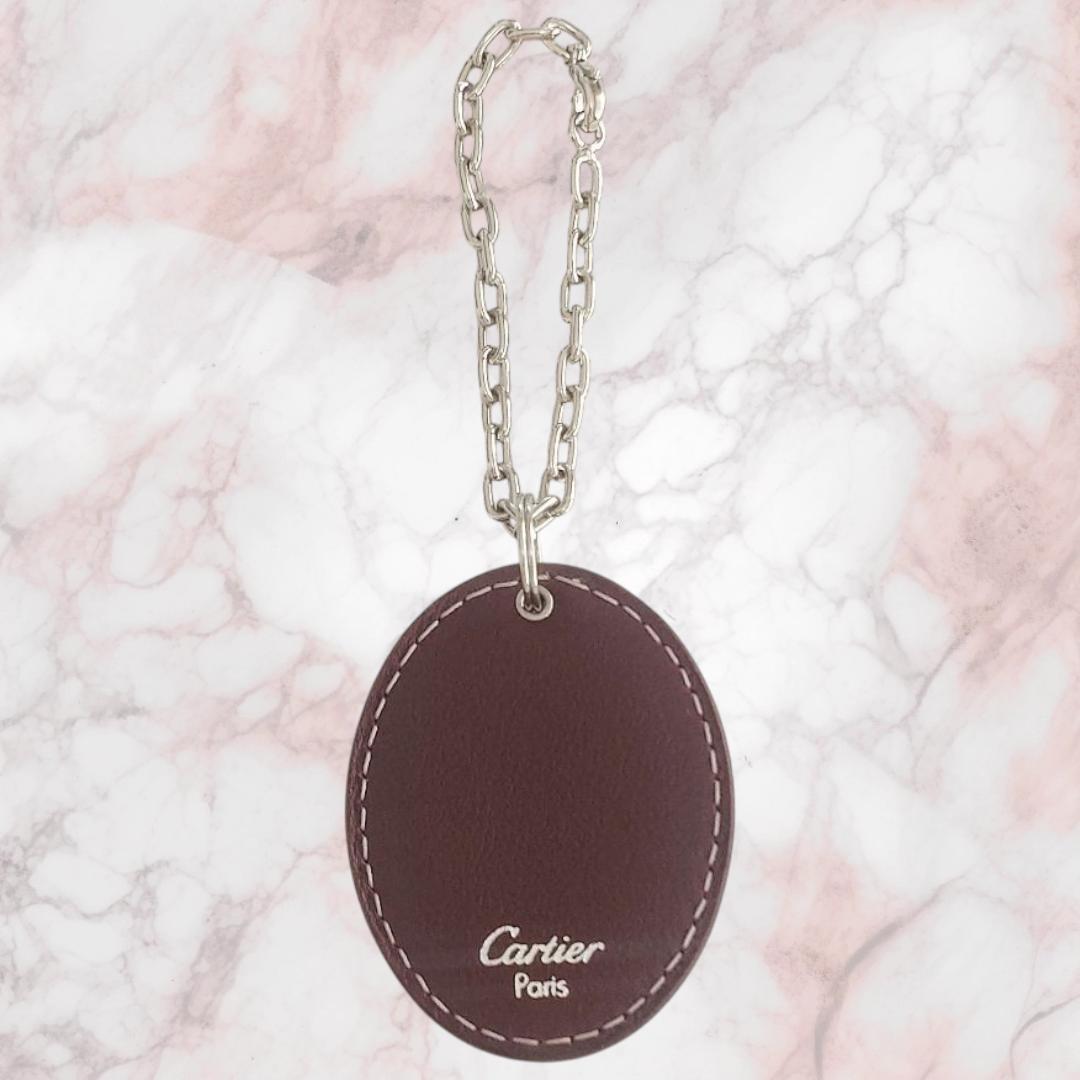 Cartier カルティエ 2Cロゴ バックチャーム キーホルダー レザー