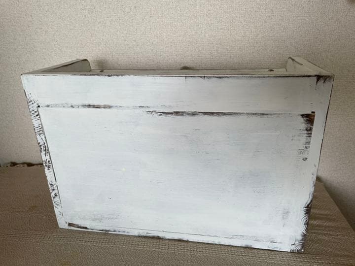 ハンドメイド☆アンティーク風☆シャビーシックなブレッドボックス☆キルト柄