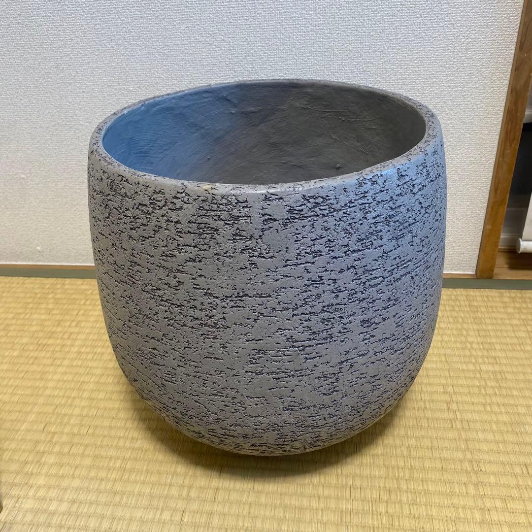 ① Actus stem 鉢カバー Eco Stone 8号用鉢 グレー