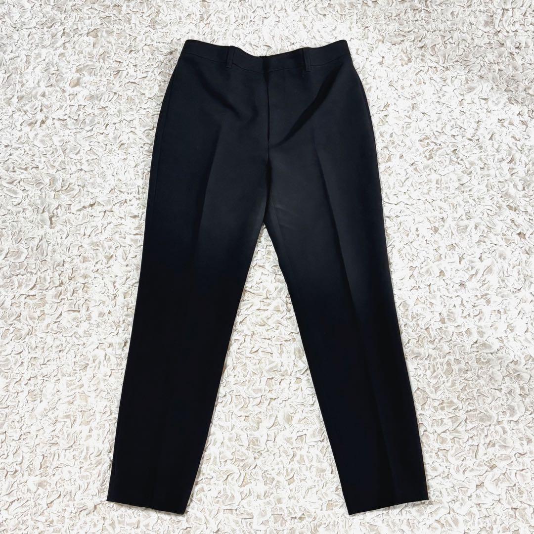 美品 untitled パンツスーツ セットアップ ノーカラー 洗える 黒 3