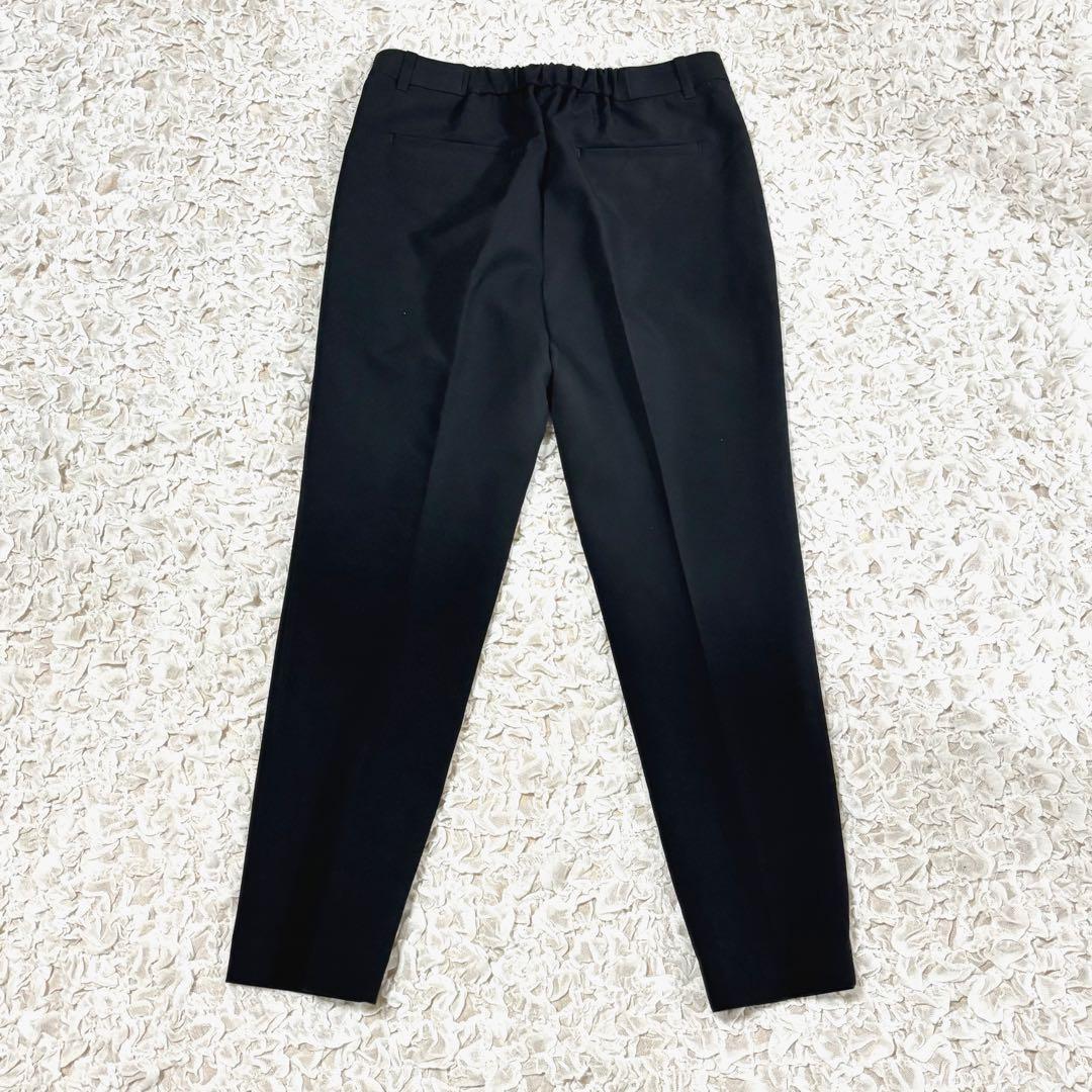 美品 untitled パンツスーツ セットアップ ノーカラー 洗える 黒 3