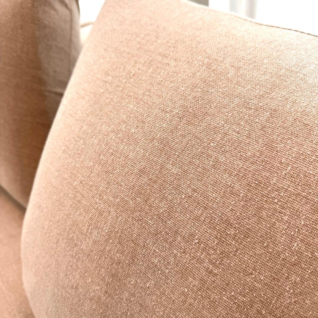 超美品 ローソファ 2人掛け 右肘置き モダン ベージュ