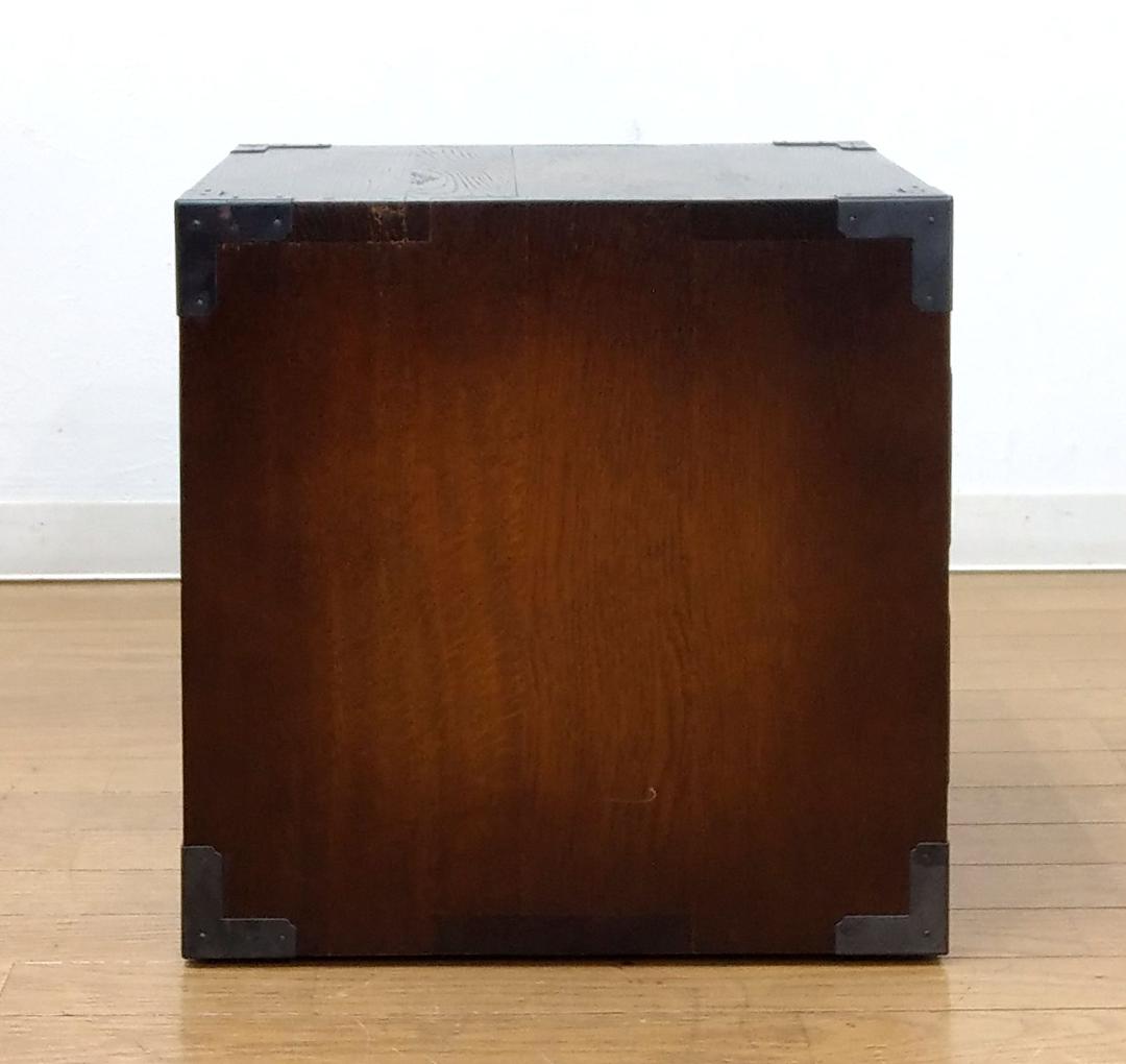 キツツキ ナラ材 鍵付き 装飾金具 小引き出し 小箪笥 小物入れ 整理収納 家具