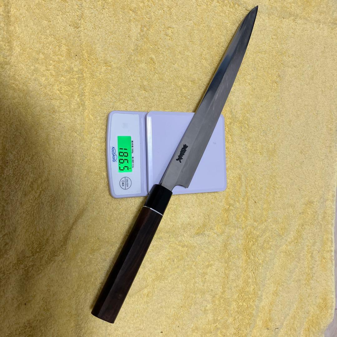 ⑨【コレクターズアイテム】東源正久　オリジナル鋼特上光　本焼　全鋼　尺寸柳刃包丁