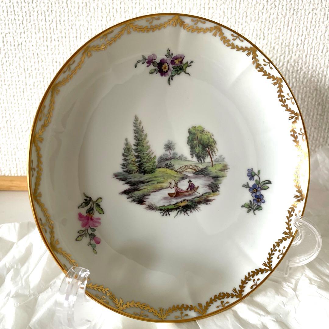 ＊Juriane Marie＊精緻画・金縁・Ｗ窯印・１５cm・ Cop