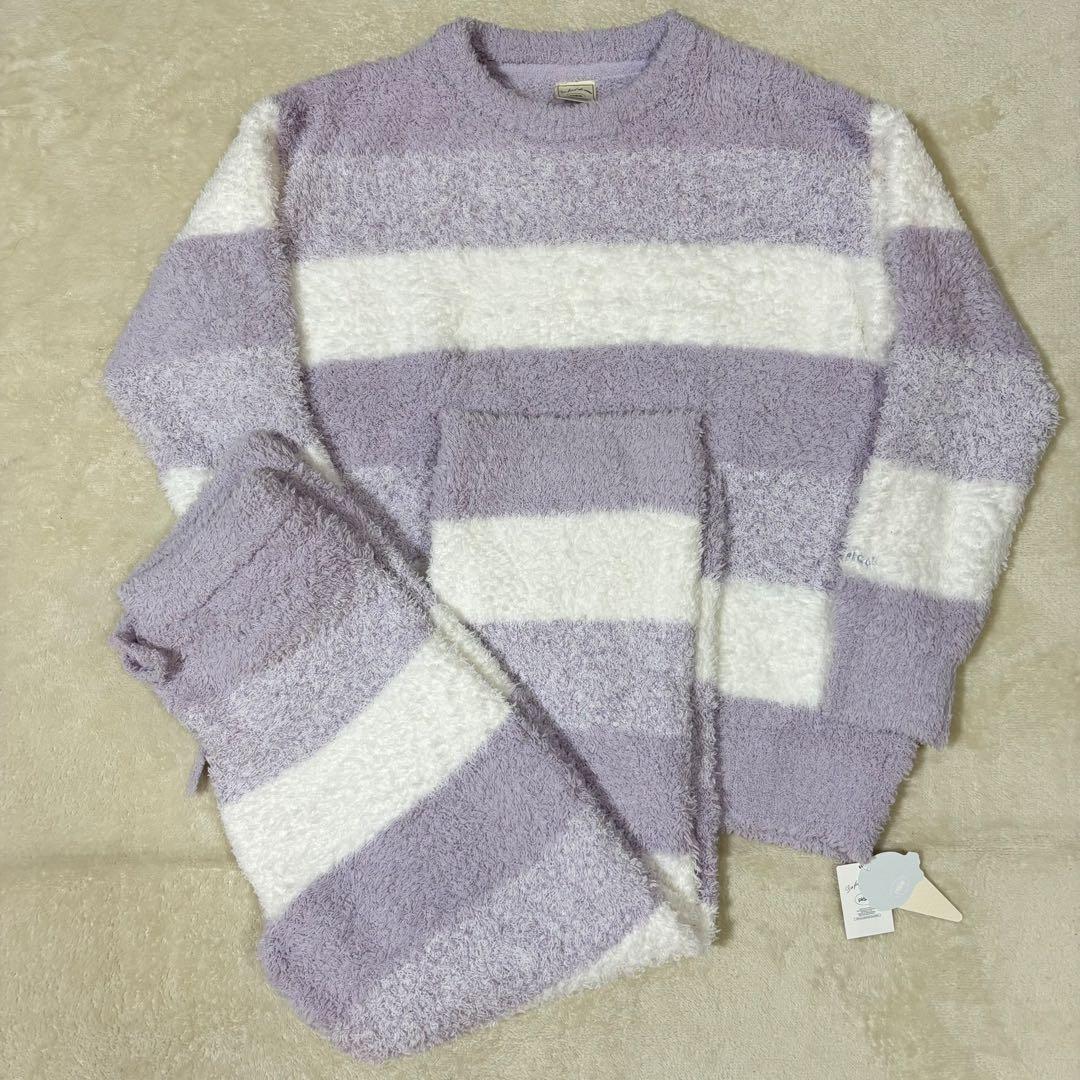 【新品】ジェラートピケ ジェラート3ボーダープルオーバー＆ロングパンツセット