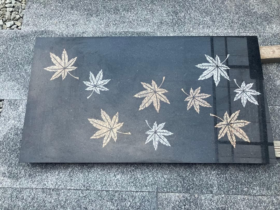 大理石プレート　天然石プレート　飾り台　飾りプレート　アート