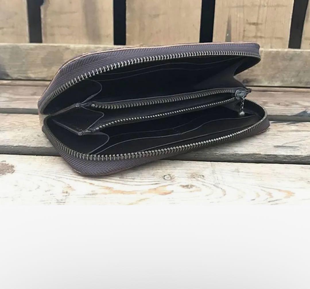 MAGNET スキモレザー 本革 牛革 二つ折り 長財布 ウォレット 木目調 柄