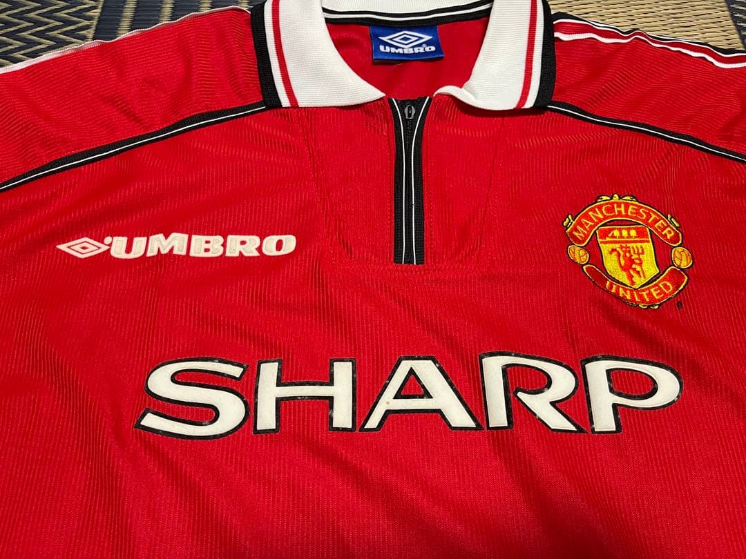 98-00 マンチェスターユナイテッド ホーム 長袖ユニフォーム XL