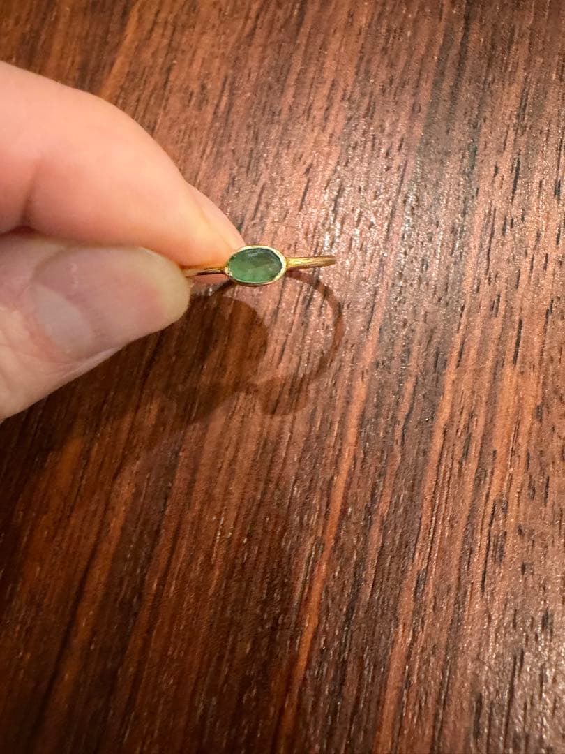 ARTIDA OUD K10 オーバルエメラルドリング