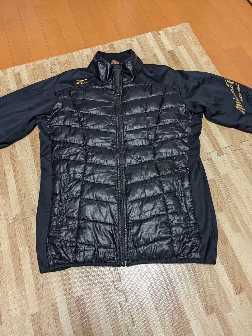 ミズノプロ　テックフィルジャケット　XO中綿入り ジャケット ブラック黒 野球