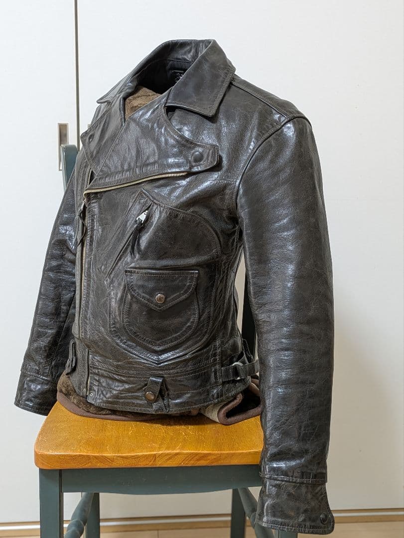 レインボーカントリー　ホースハイド　ダブルライダース 38黒