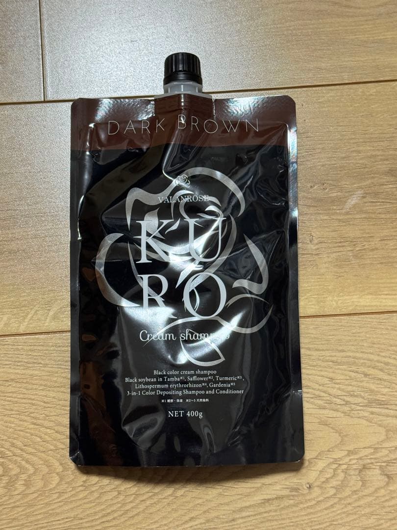 バランローズKURO Cream Shampooダークブラウン400g4個セット