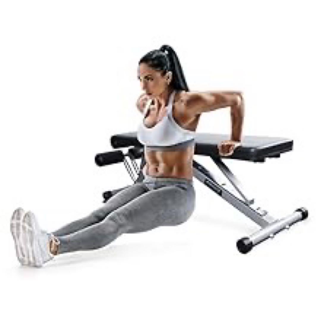 【完全未使用】1台3役 マルチ トレーニングベンチ 薄いライトグレー