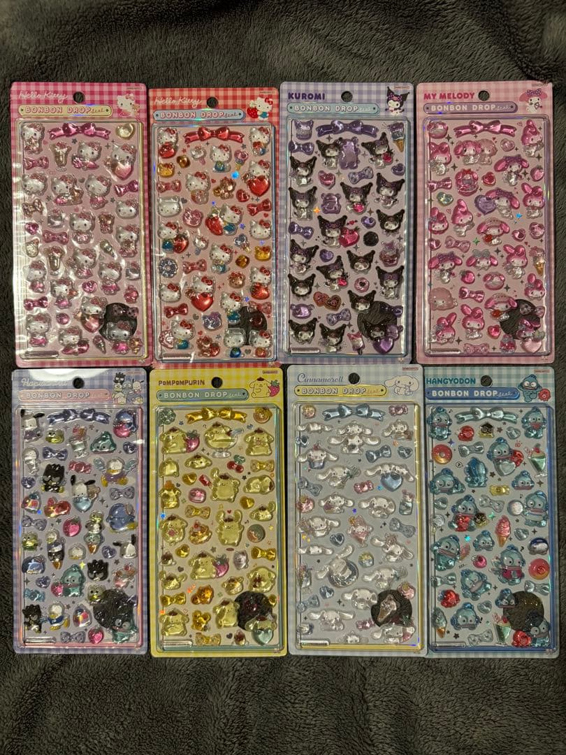 【確実正規品！！】サンリオボンボンドロップ シール 8セット