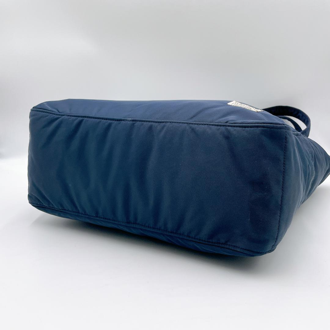 良品 PORTER クリーム ネイビー×ブルー トートバッグ f341