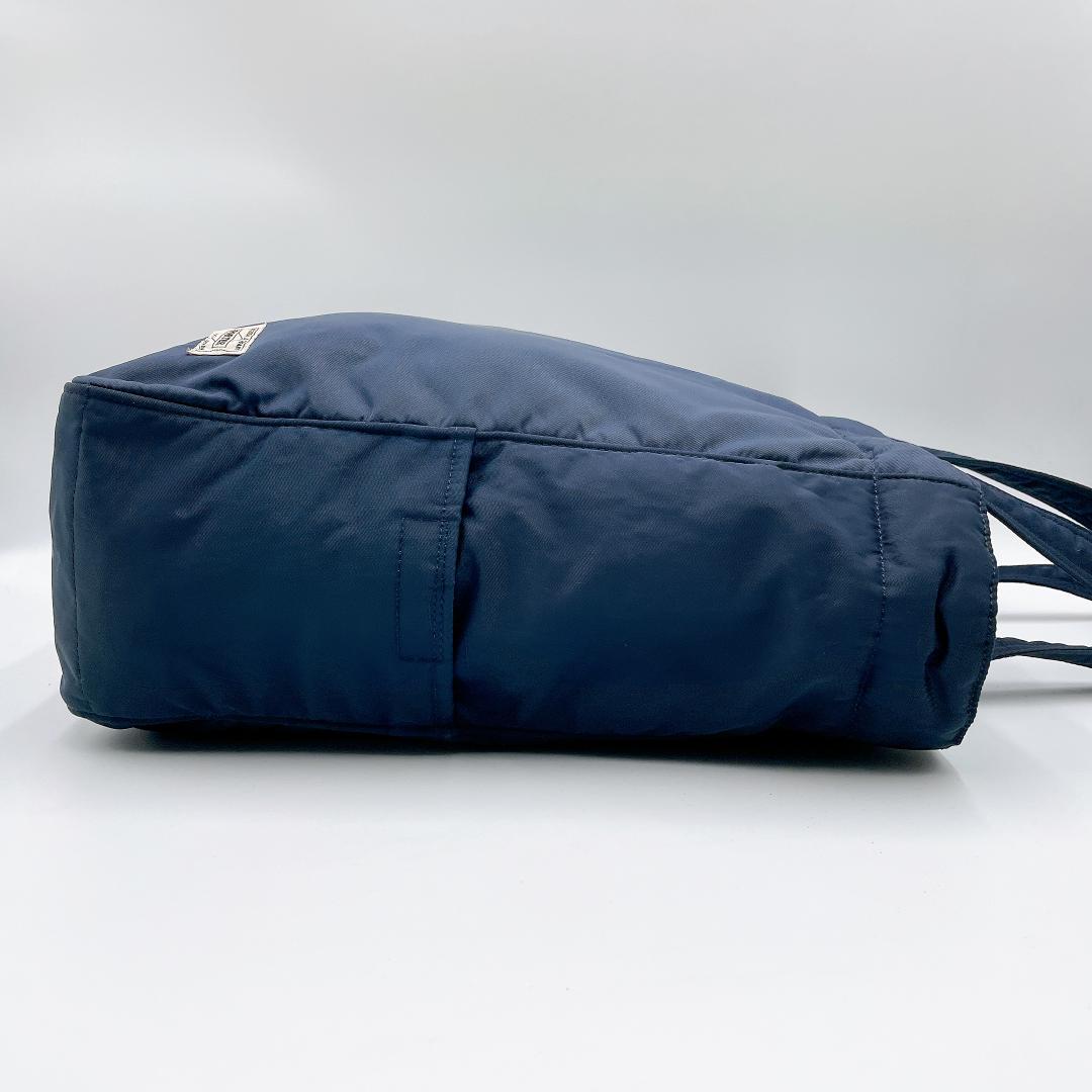 良品 PORTER クリーム ネイビー×ブルー トートバッグ f341