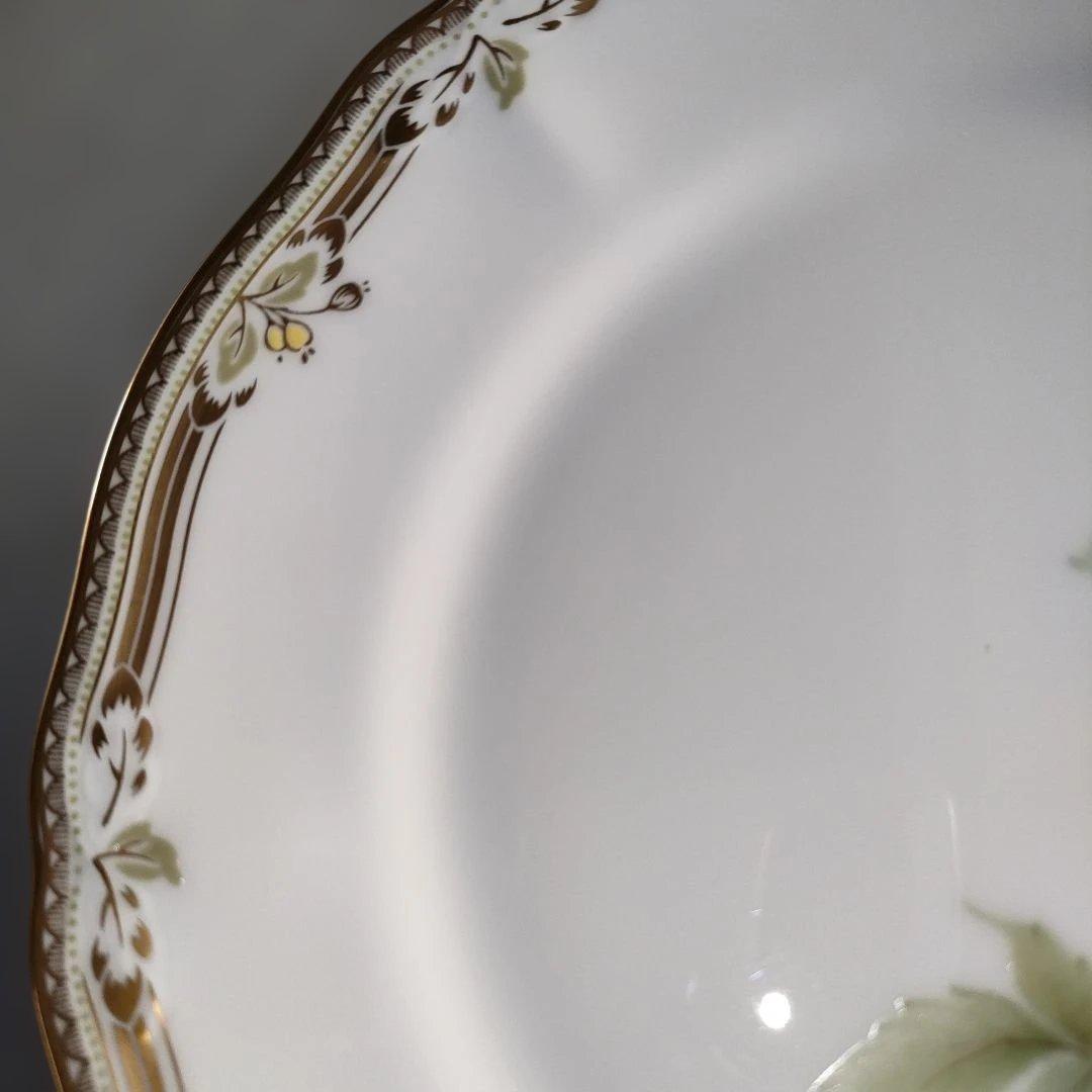 A1358-3/ノリタケ ガラコンテッサ/金彩色絵花草文絵替プレート6客/菓子皿