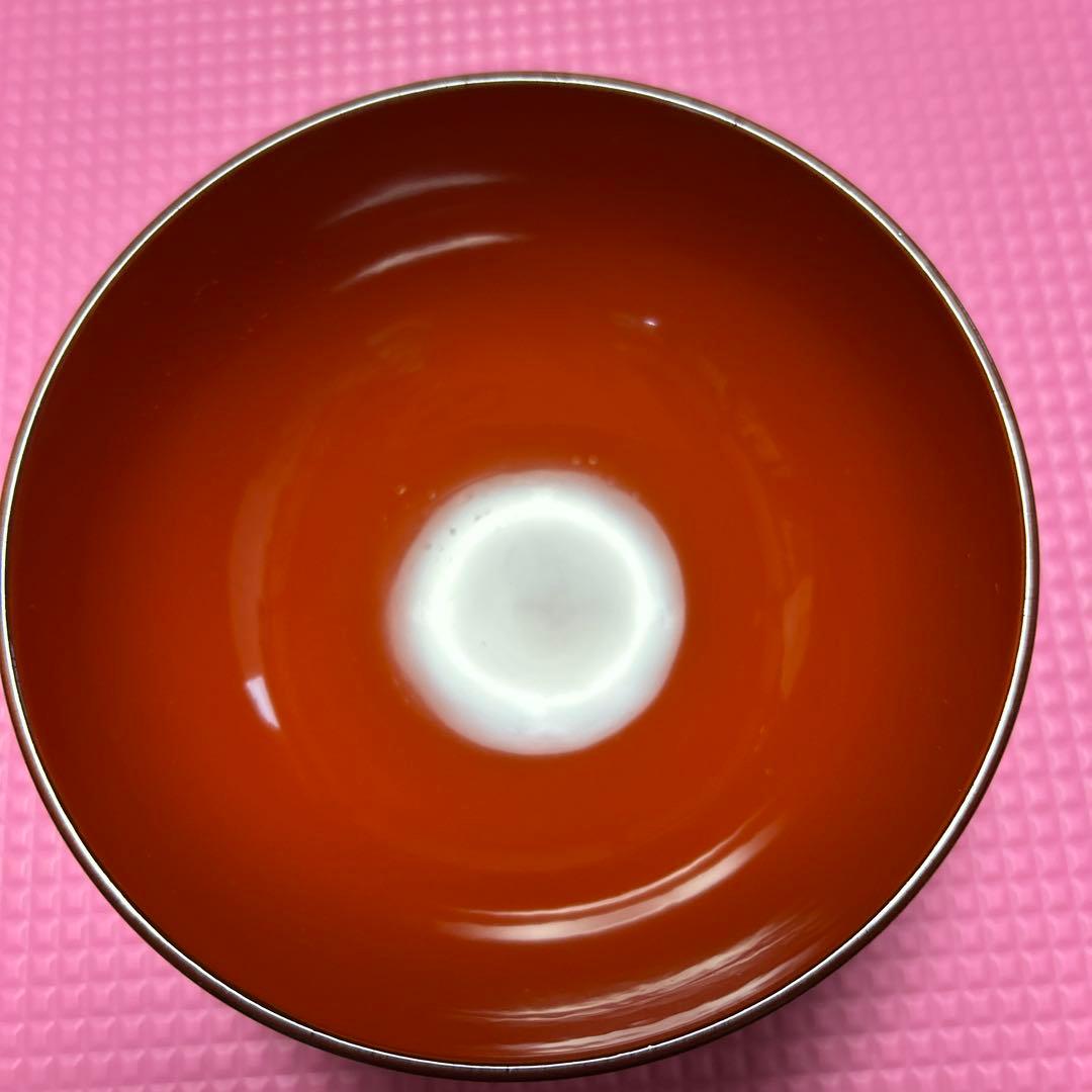 特製 赤い花柄 汁椀 箱入り未使用10個セット