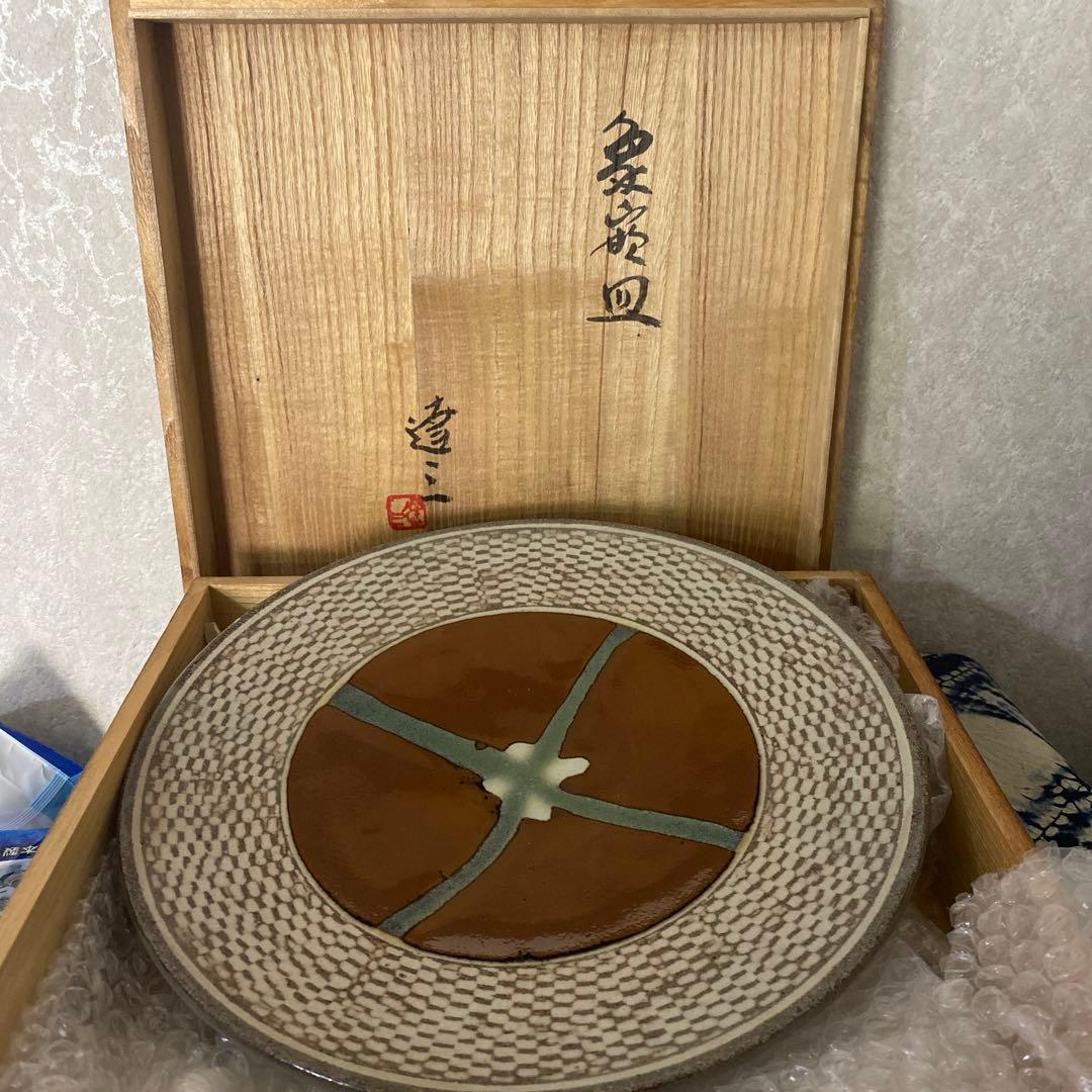 クリスマスセール　人間国宝　島岡達三　皿