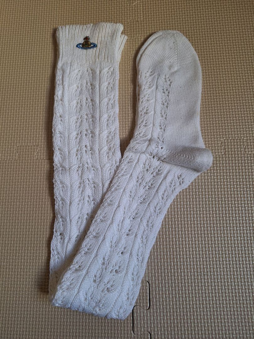 ヴィヴィアンウエストウッド クロシェ編み オーバーニーソックス レア 少難有