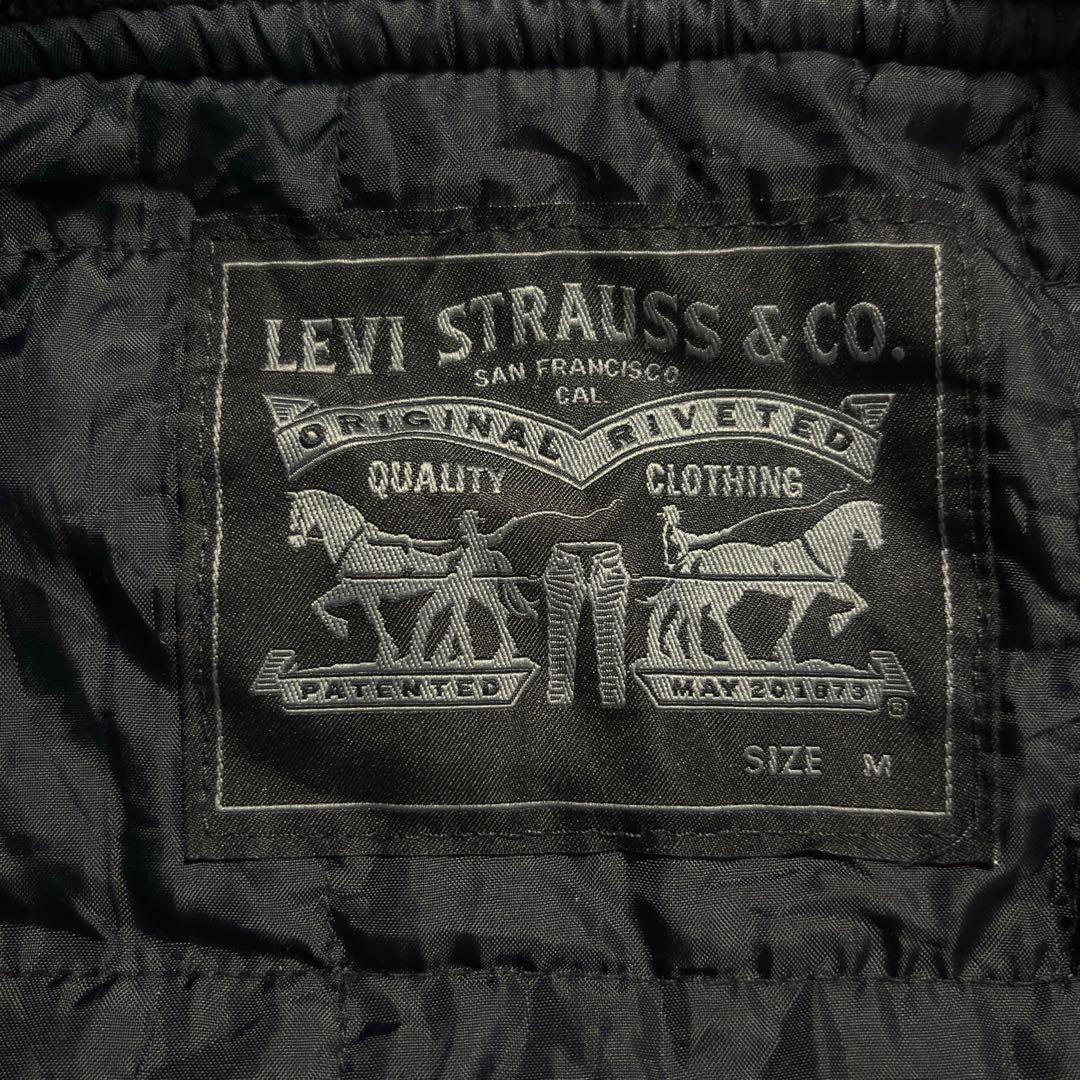 リーバイス MA-1 ボンバージャケット M 黒 サーモア中綿 タロンジップ