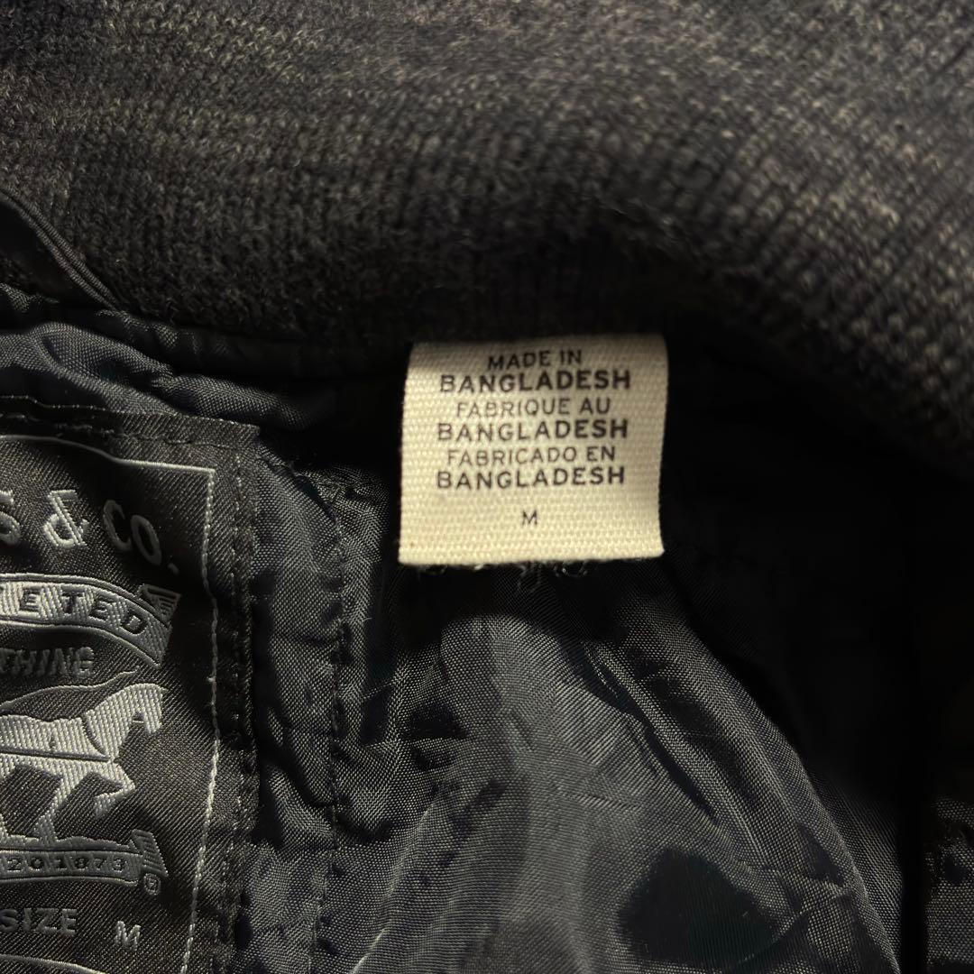 リーバイス MA-1 ボンバージャケット M 黒 サーモア中綿 タロンジップ