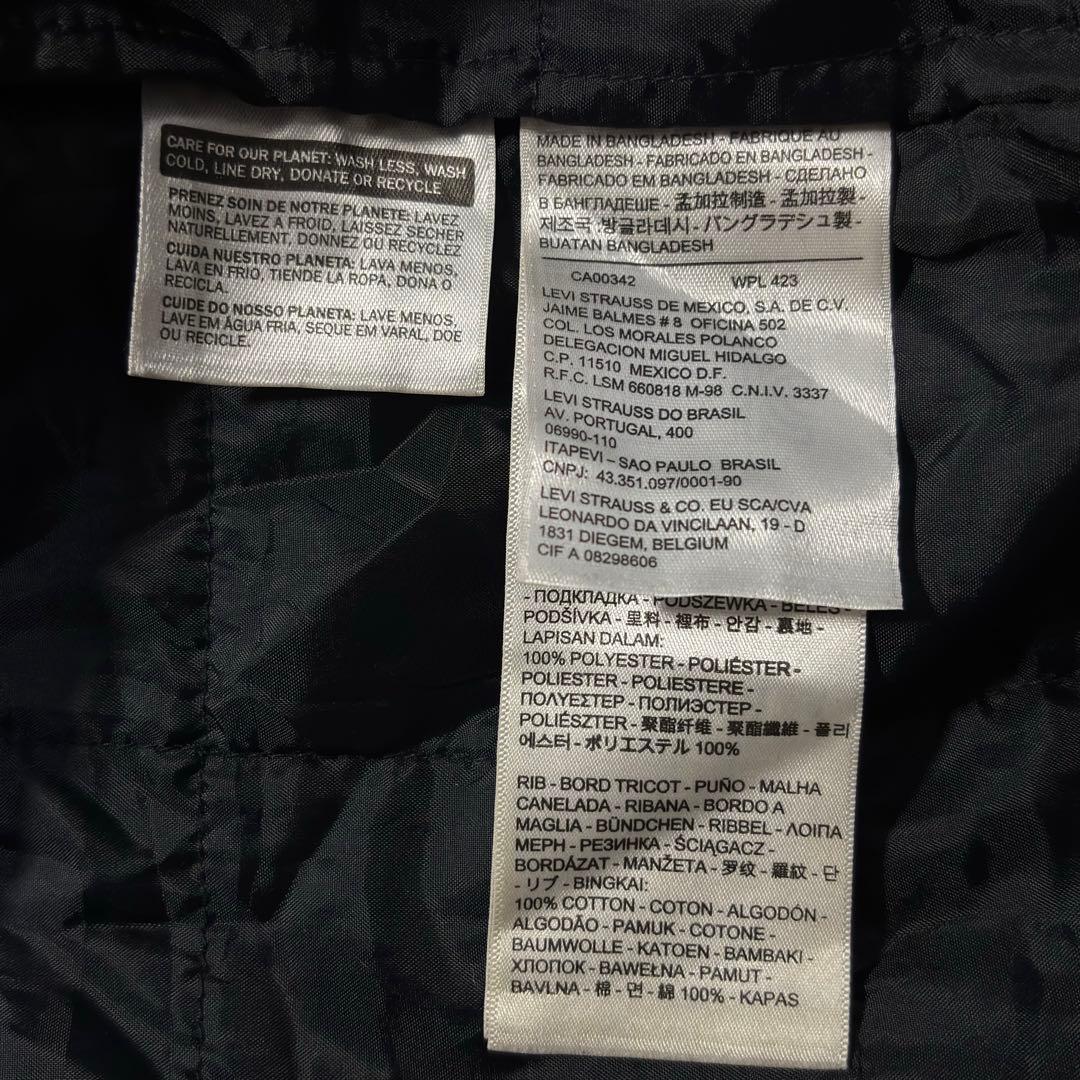 リーバイス MA-1 ボンバージャケット M 黒 サーモア中綿 タロンジップ