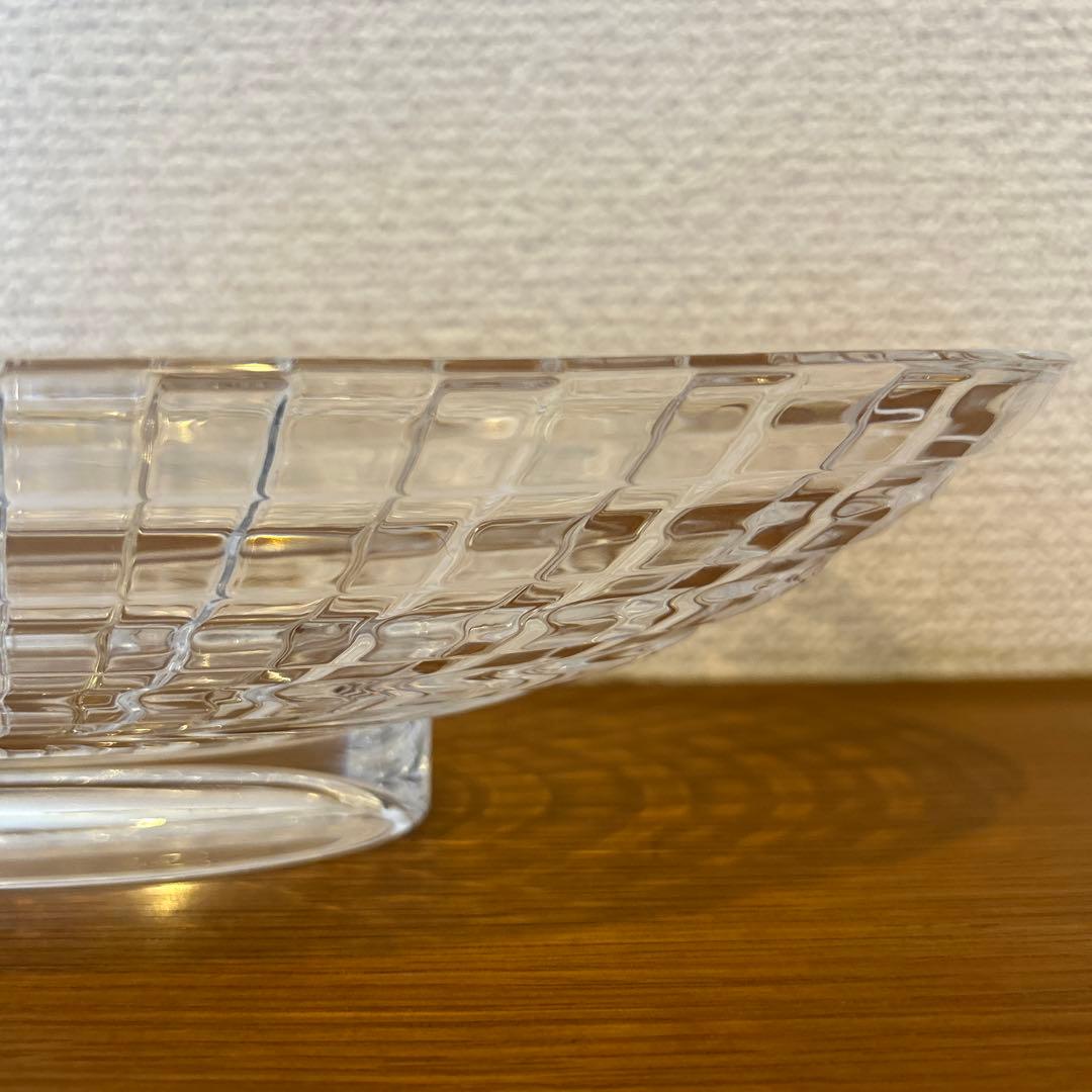 クリスタルガラスオーバルコンポート　フルーツスタンド