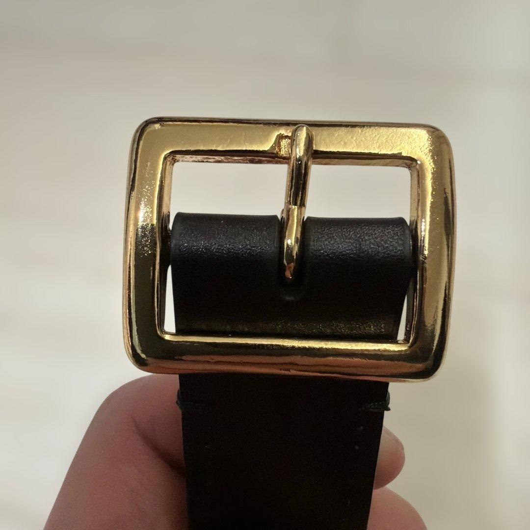 25ss AURALEE スクウェア バックル ベルト レザー
