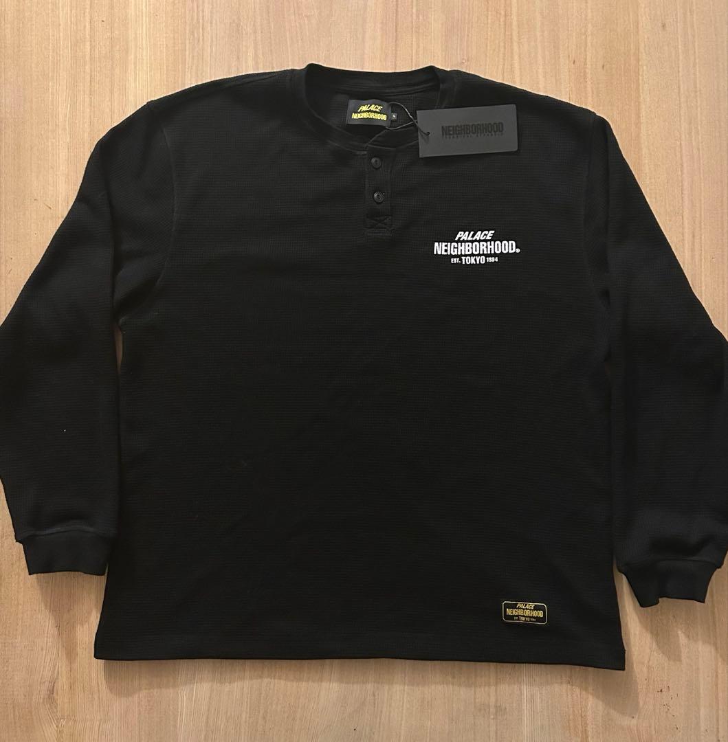 トップス PALACE NEIGHBORHOOD WAFFLE JERSEY BLACK