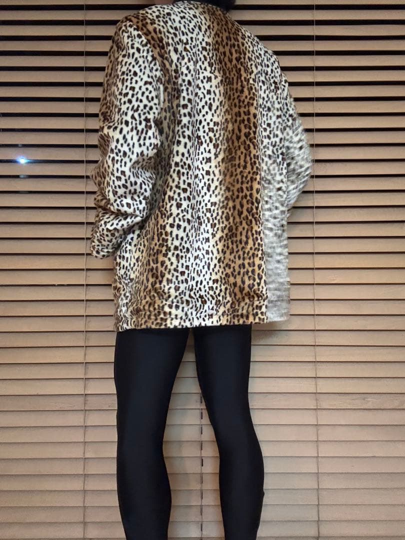 BALMAIN PARIS リバーシブル レオパード×ブラック レザーコート