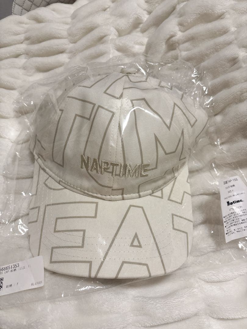 新品　Naptime CAP キャップ 帽子 総柄　ホワイト　2025SS