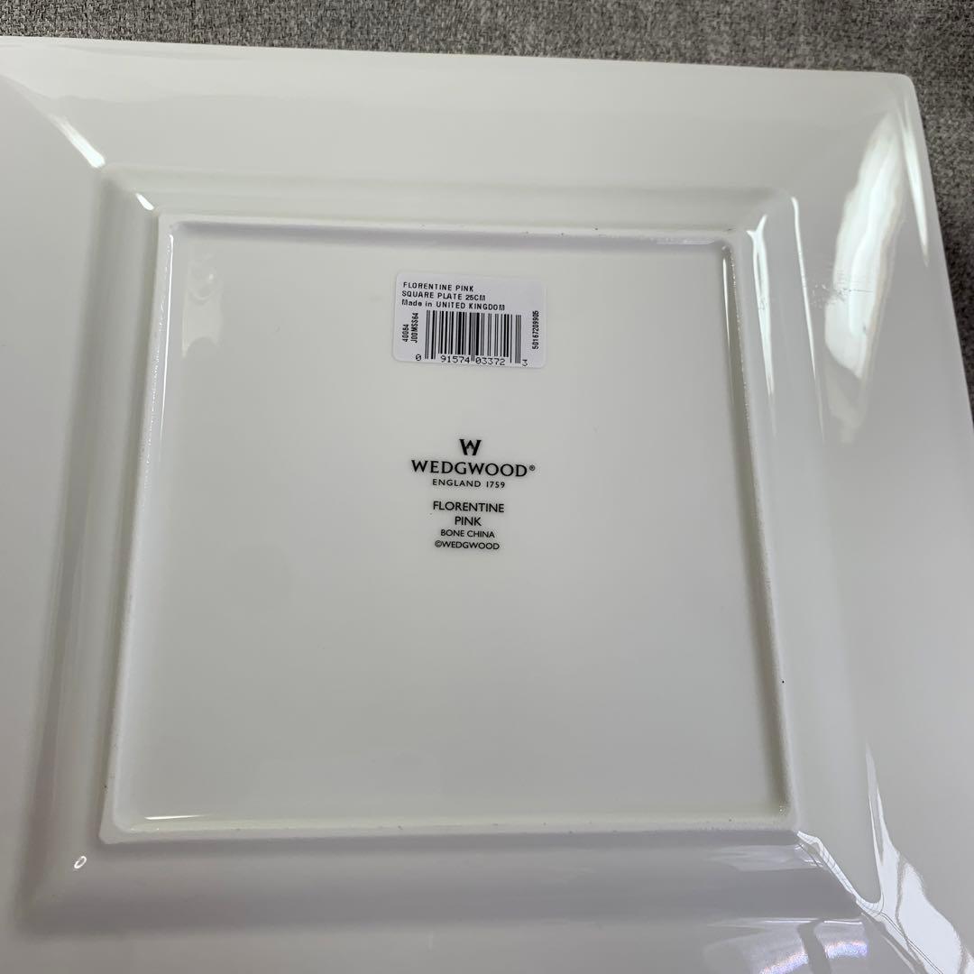 ウェッジウッド　フロレンティーン　ピンク　スクエアプレート　角皿
