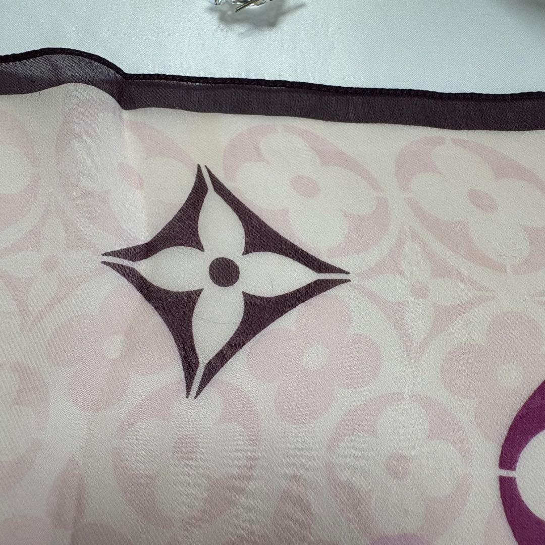 ルイヴィトン　シルク　スカーフ　ピンク