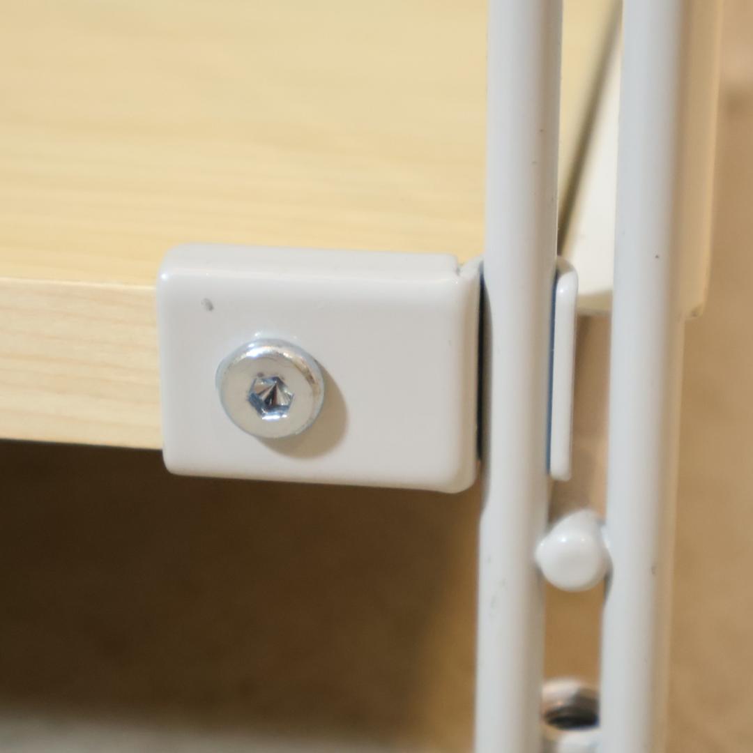 無印良品 MUJI スチール メープル材 3段ユニットシェルフ パネル付 飾り棚