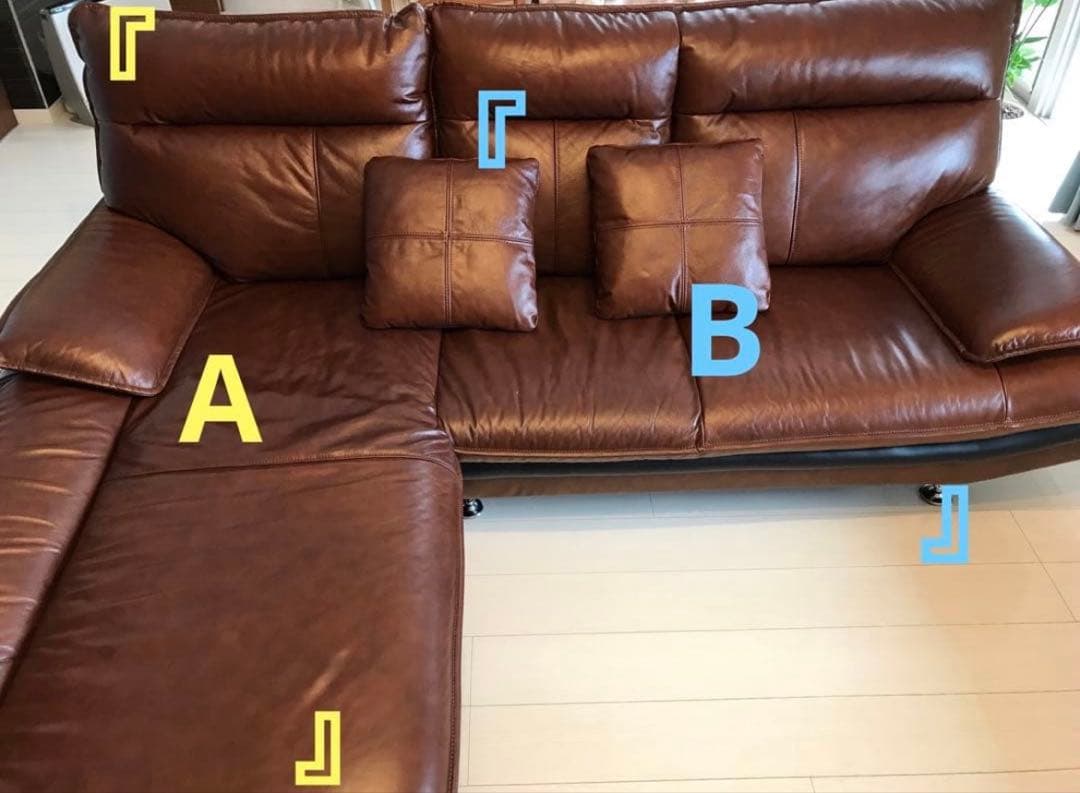 『B』マナカーサ　右　カウチソファ　ソファ部分（2個口）