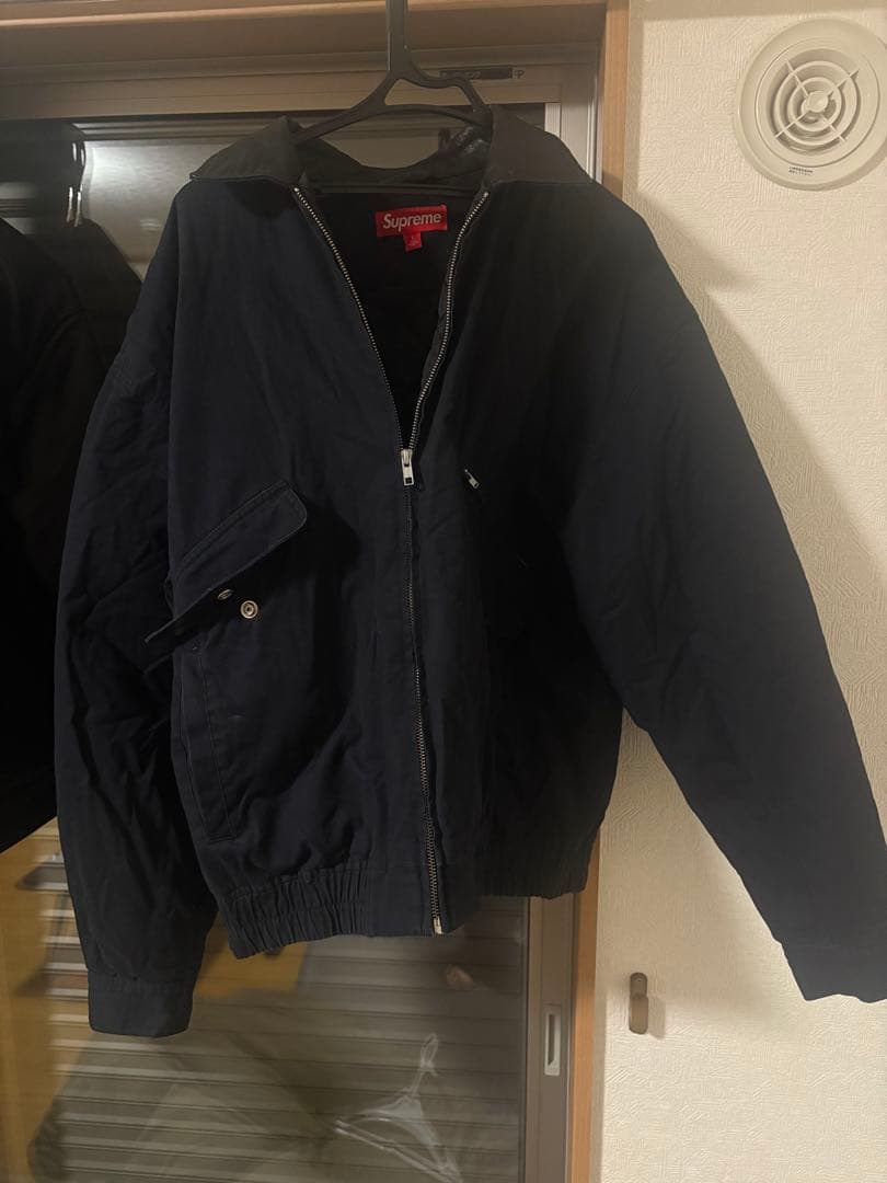 ジャケット・アウター Supreme Leather Collar Utility Jacket L